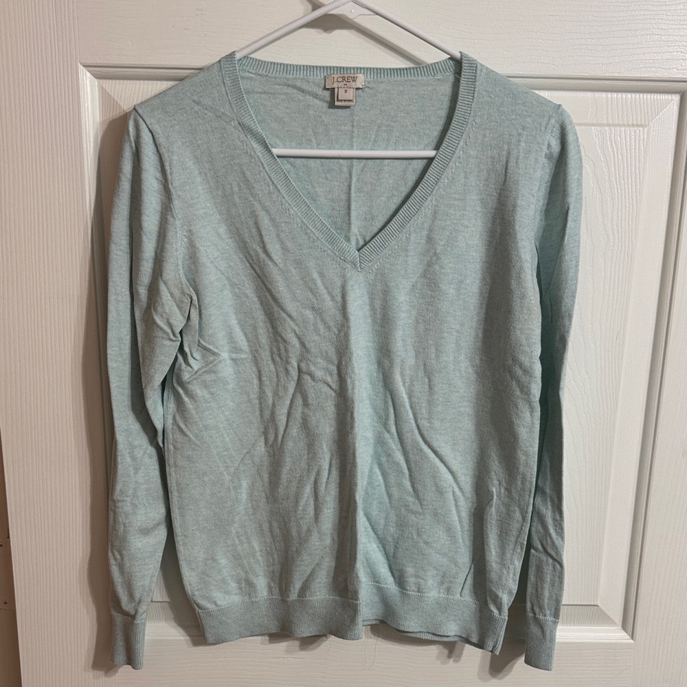 Mint Green V-Neck Sweater